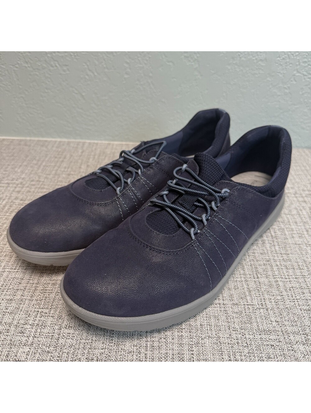 Clarks Shoes Women Sz 11 M Navy Blue Adella Stroll 28504 Lace Up Sneaker
